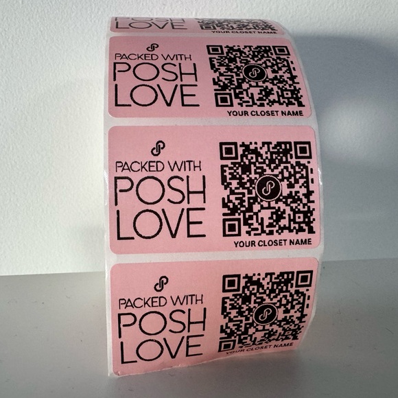 100 Custome 2" Stickers w/ Your Poshmark QR Code packed with posh love sticker - Picture 5 of 10